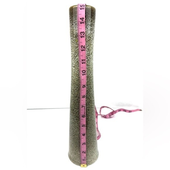Tall Slim brown and tan Ombre ceramic vase - Picture 5 of 6